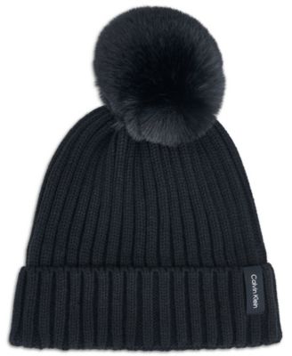 Calvin Klein женская уютная мягкая бини-шапка с помпоном