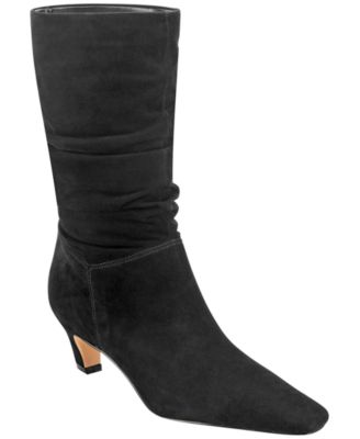 Marc Fisher LTD Women's Dalores Suede Slouch Kitten Heel Boots