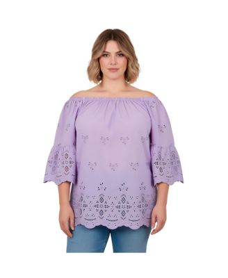Женская туника AVENUE Plus Size с отделкой люверсами