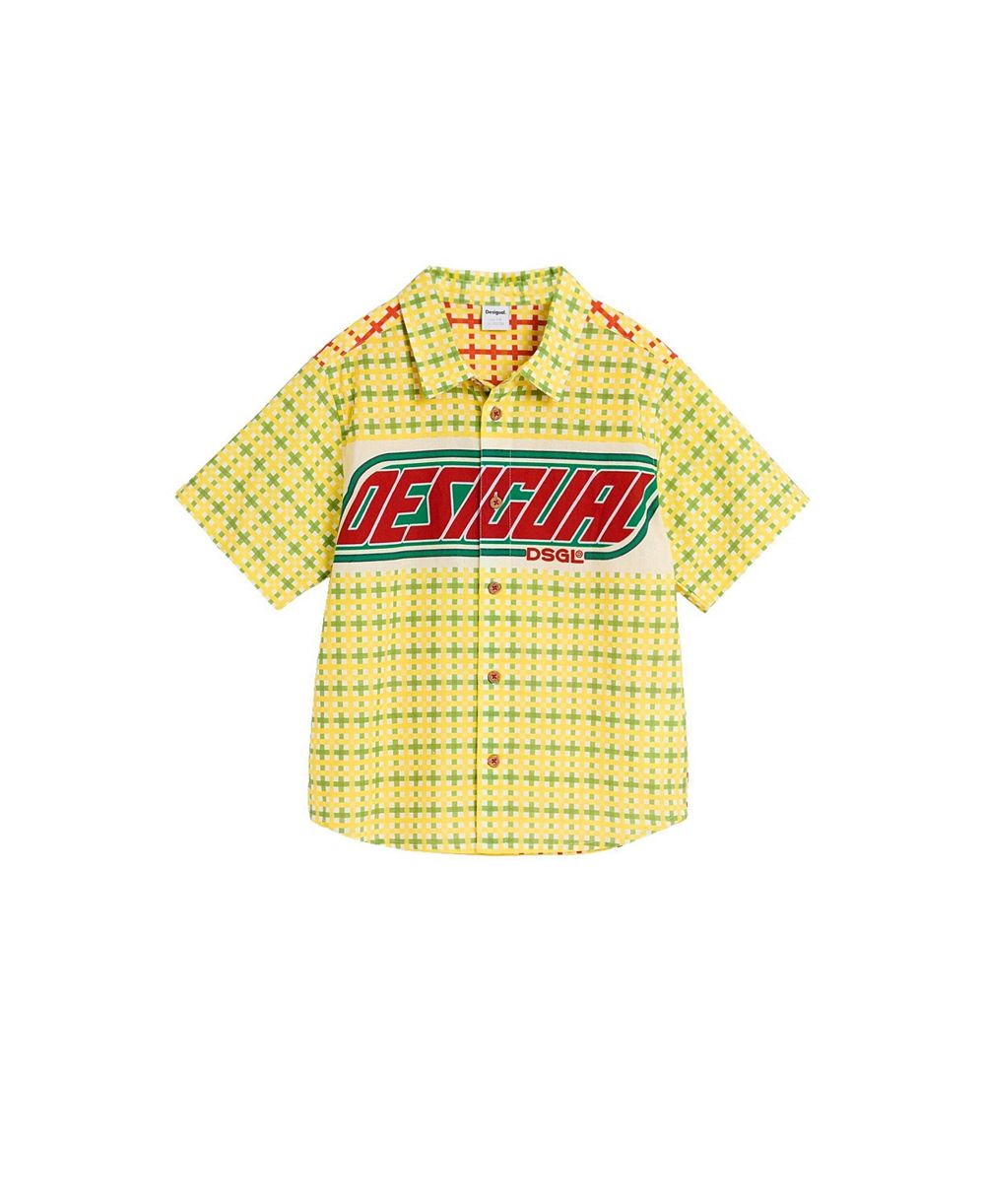Детская клетчатая рубашка Desigual с логотипом