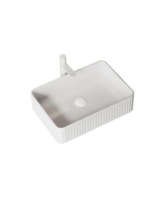 Раковина BUSDAYS 20 Inch Rectangular Striped Ceramic