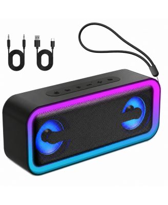 ARONKL портативная Bluetooth колонка с RGB подсветкой, 24ч работы, IP67 водонепроницаемая, TWS