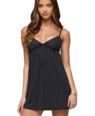 Edikted Women's Reigna Lacey Polka Dot Mini Dress