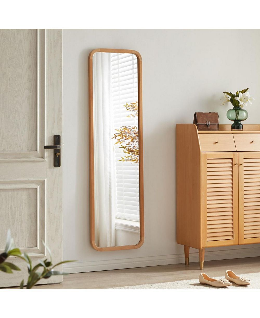 LAOTIES Modern Full Length Floor Mirror with Stand for Bedroom, Living Room and Dressing Room