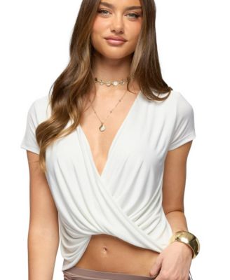 Edikted Women's Addie Deep V Twist Front Top