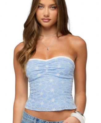 Женский корсетный топ без бретелей Edikted Zeffey Eyelet