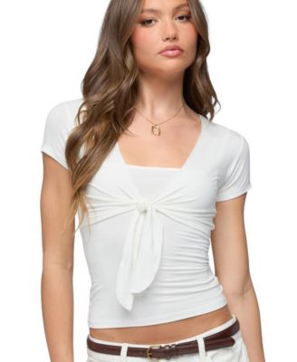 Edikted Women's Malka Two Piece Tie Front Top