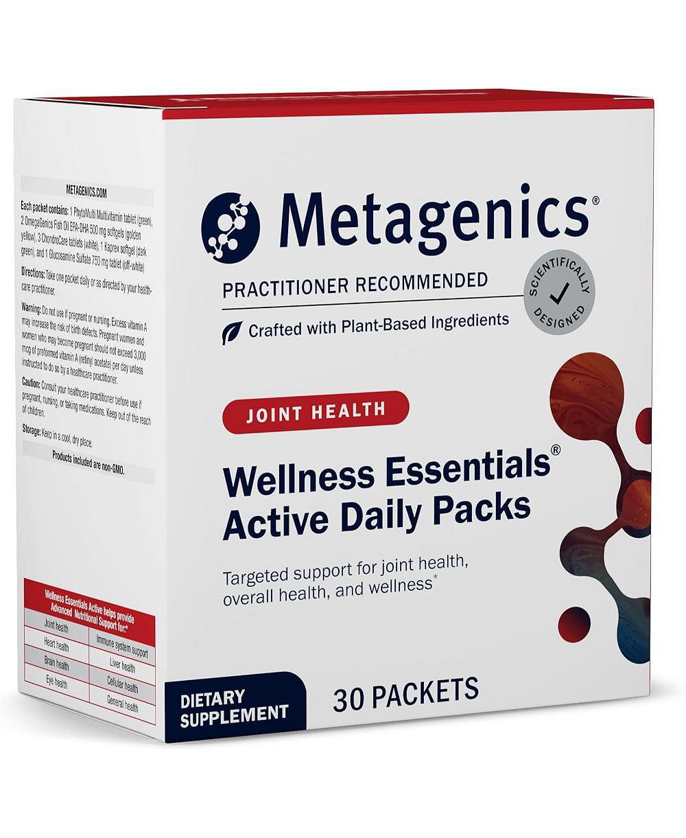 Metagenics Wellness Essentials Active Daily Packs с глюкозамином, хондроитином, МСМ, магнием, витамином C и Omega-3, 30 пакетиков