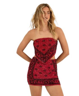 Nasty Gal Women's Hand Embellished Mini Skirt