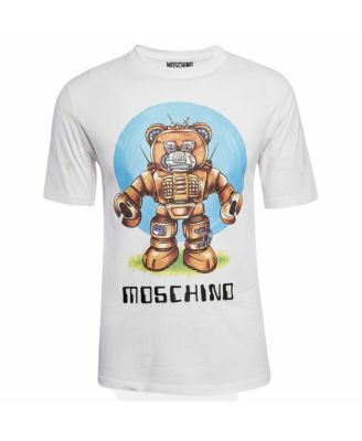 Мужская хлопковая футболка Moschino Robotic Teddy Print