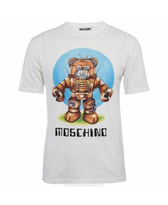 Мужская футболка Pre-Owned Moschino Robot Teddy Print Cotton Crew Neck