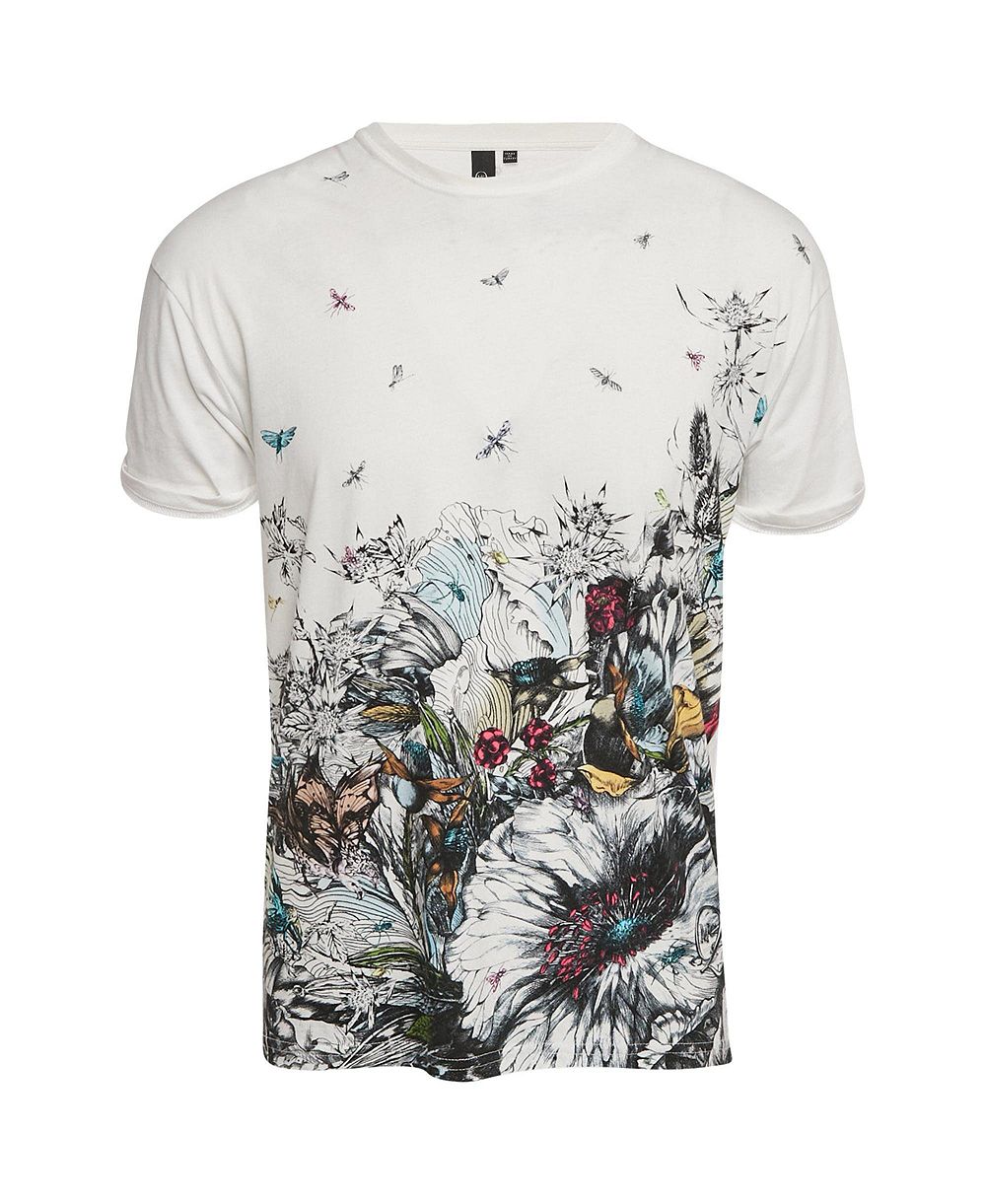 Мужская футболка Alexander Mcqueen Floral Print Jersey