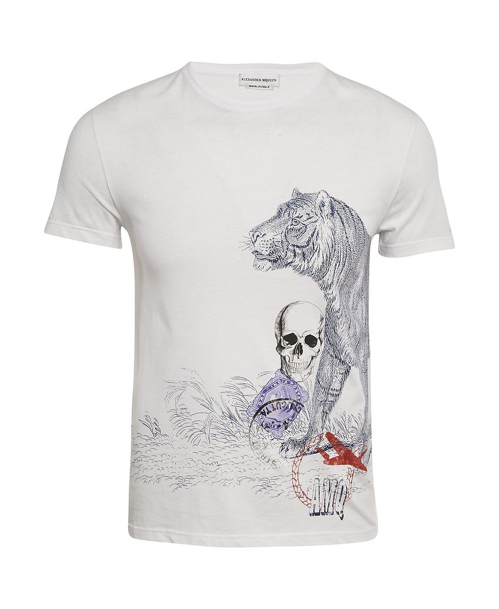 Pre-Owned Alexander Mcqueen Men's Skull Print Jersey T-Shirt