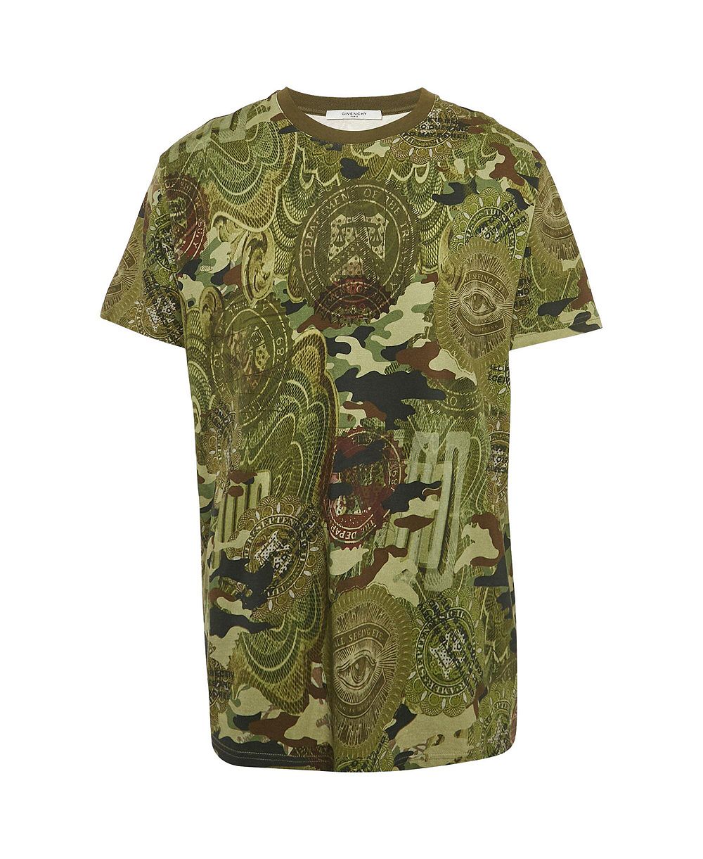 Pre-Owned Givenchy Мужская футболка Jersey с принтом Camouflage