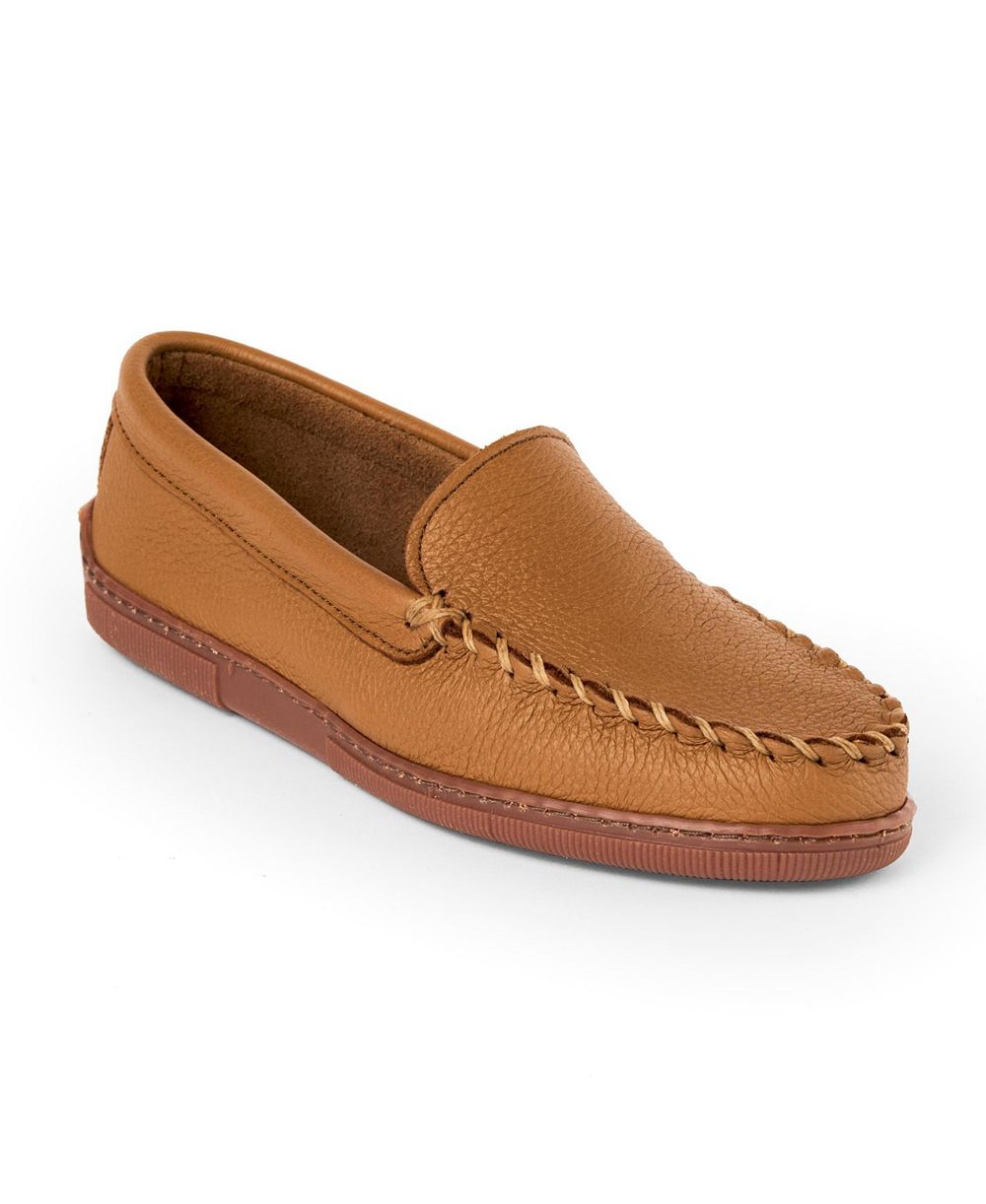Minnetonka Men's Moosehide Leather Slip-ons