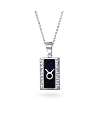 Подвеска Bling Jewelry Taurus Zodiac Dog Tag в стиле жетона, золото, .925 Sterling Silver