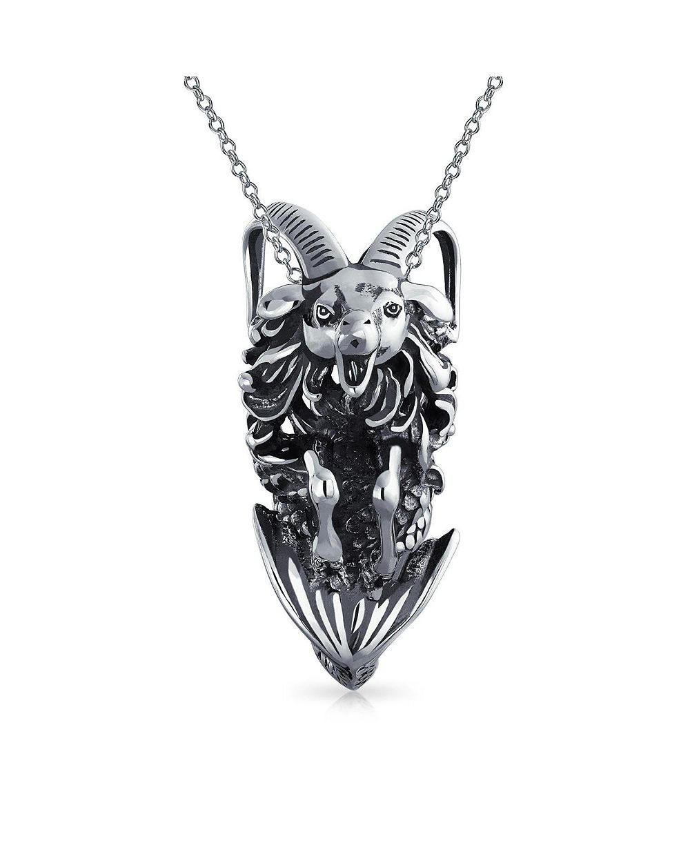 Подвеска-кулон Bling Jewelry Capricorn Zodiac Sea Goat Astrology Horoscope Oxidized.925 Sterling Silver