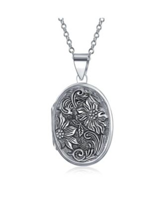 Ожерелье-медальон Bling Jewelry с дизайном подсолнуха из серебра .925