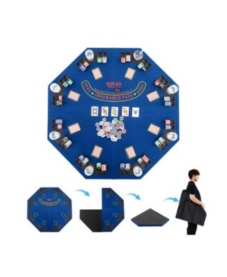 SUGIFT 8-Player Foldable 48 Inch Poker Table Top, Ages 14+