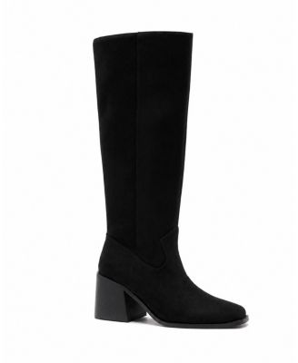 Therapy Australia Women's Quinn Square Toe Block Heel Tall Boot