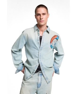 Desigual Men's Embroidered denim shirt