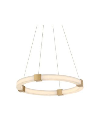 Possini Euro Design  Talno  Gold and Faux Alabaster LED Ring Chandelier