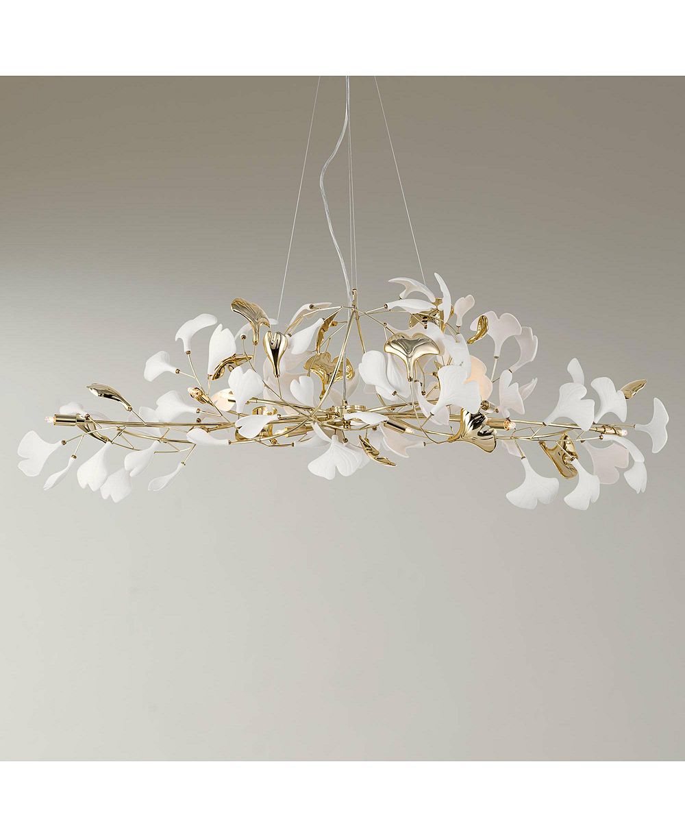 Possini Euro Design  Descanso  Gold and Ceramic 10-Light Chandelier