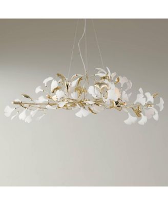 Possini Euro Design  Descanso  Gold and Ceramic 10-Light Chandelier