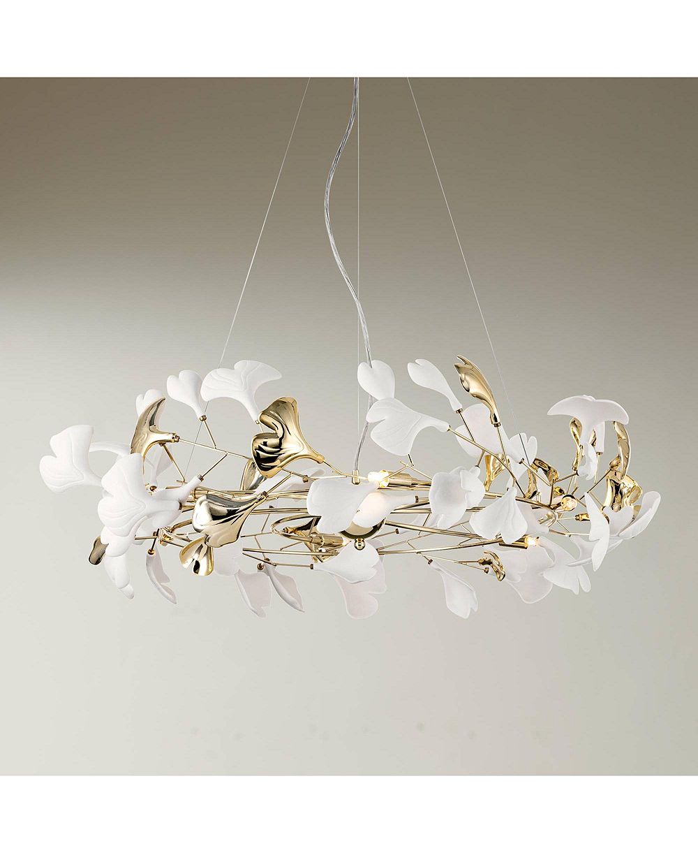 Люстра Possini Euro Design Descanso Gold and Ceramic с 6 лампами