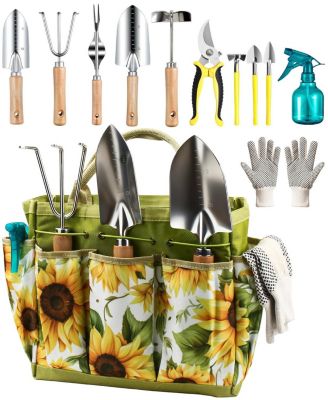 XDOVET Garden Tools Set Heavy Duty Kit with Organizer Bag