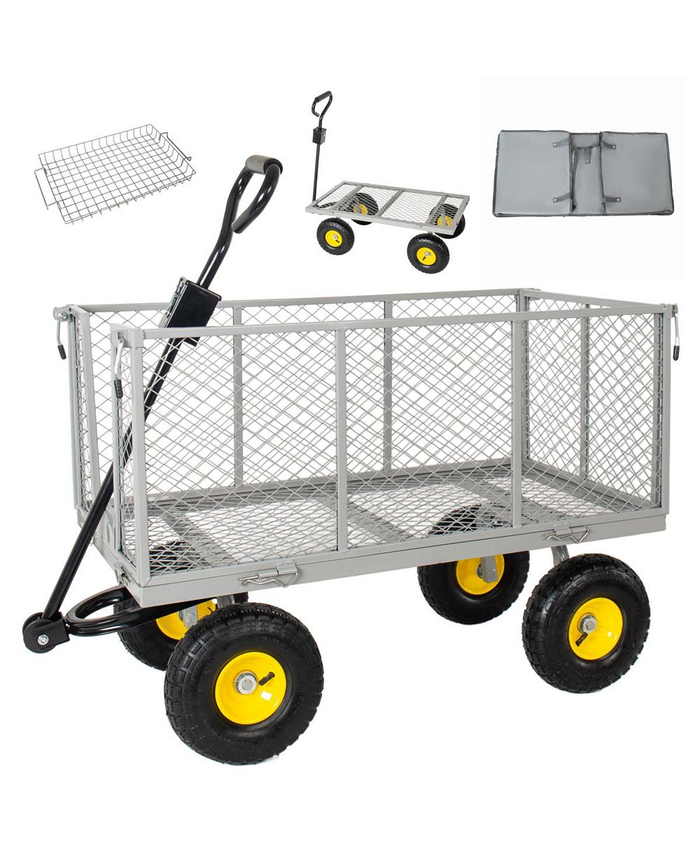 Садовая тележка Streamdale Furniture 3-in-1 Oversized Steel Garden Cart 880lbs Capacity Utility Cart with Liner