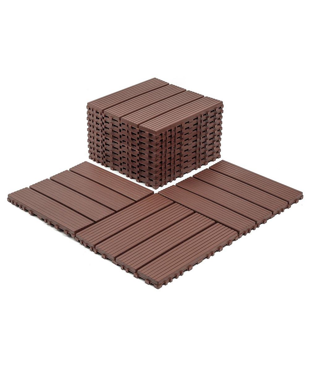 Streamdale Furniture  44-Pack 12x12 Waterproof Interlocking Decking Tiles