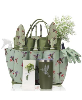 XDOVET Garden Tool Set Hummingbird Print Heavy Duty Hand Tools Bag Gifts