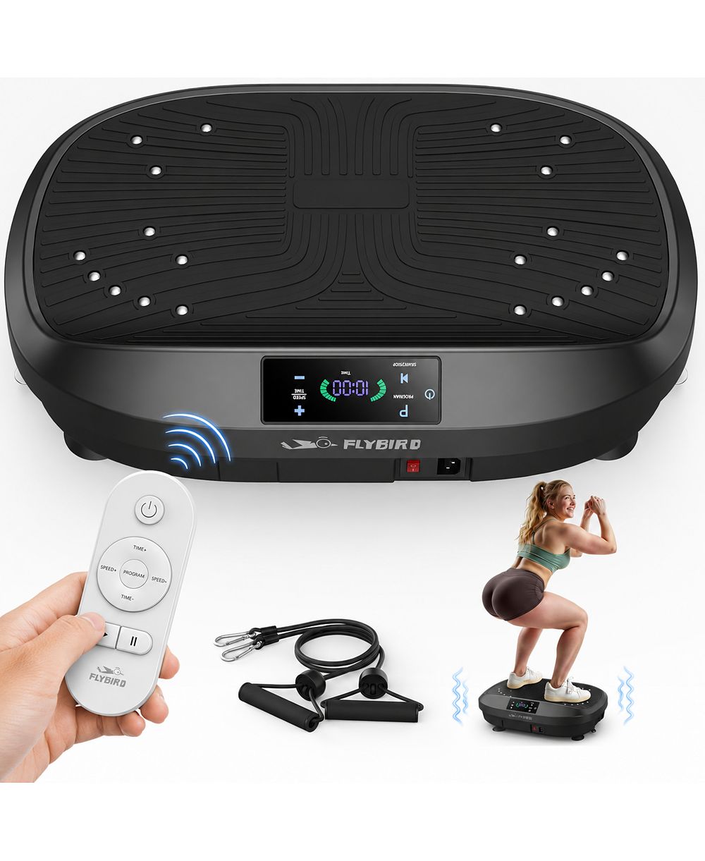 FED FITNESS Vibration Plate Exercise Machine, 330 LBS Adjustable Speed High Intensity Vibration for Muscle Toning Weight Loss Lymphatic Drainage