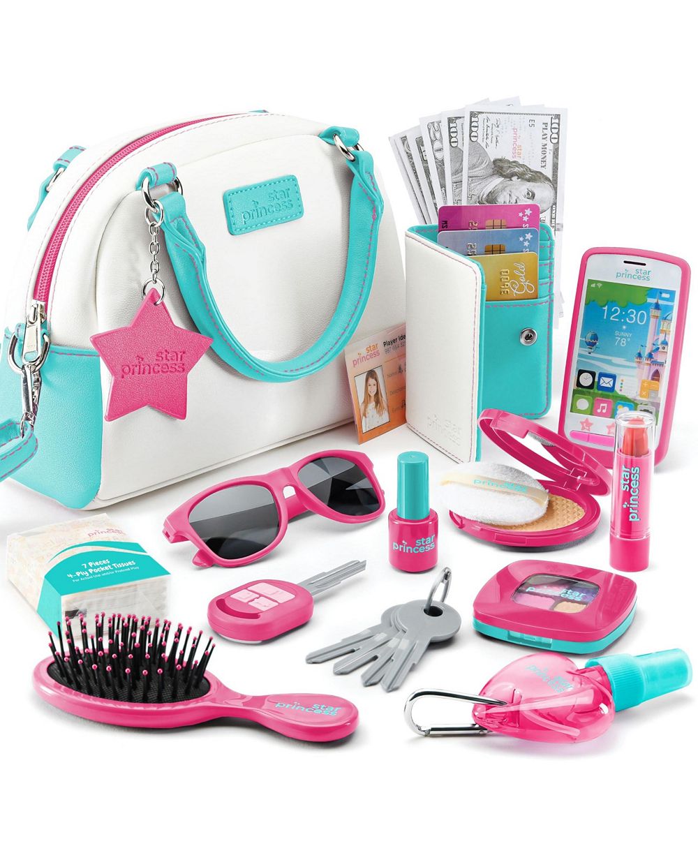 Детская игрушка GNUADZ Play Purse Pretend Phone Wallet Cards Keys Makeup