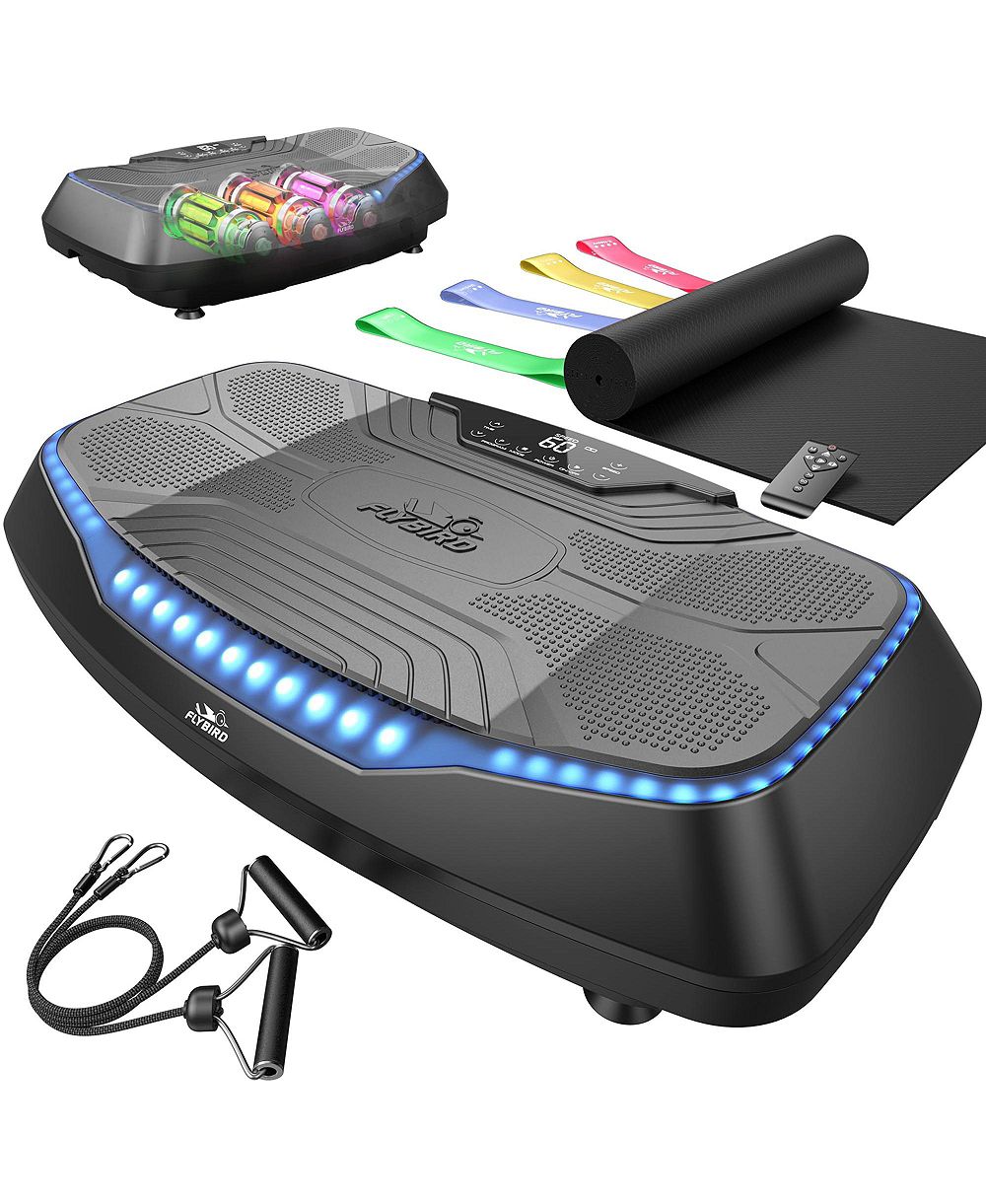 Виброплатформа FED FITNESS Triple Drive 4D Vibration Plate, ультратихая машина для полнотельных упражнений с большой педалью и Bluetooth Speaker, 500 LBS