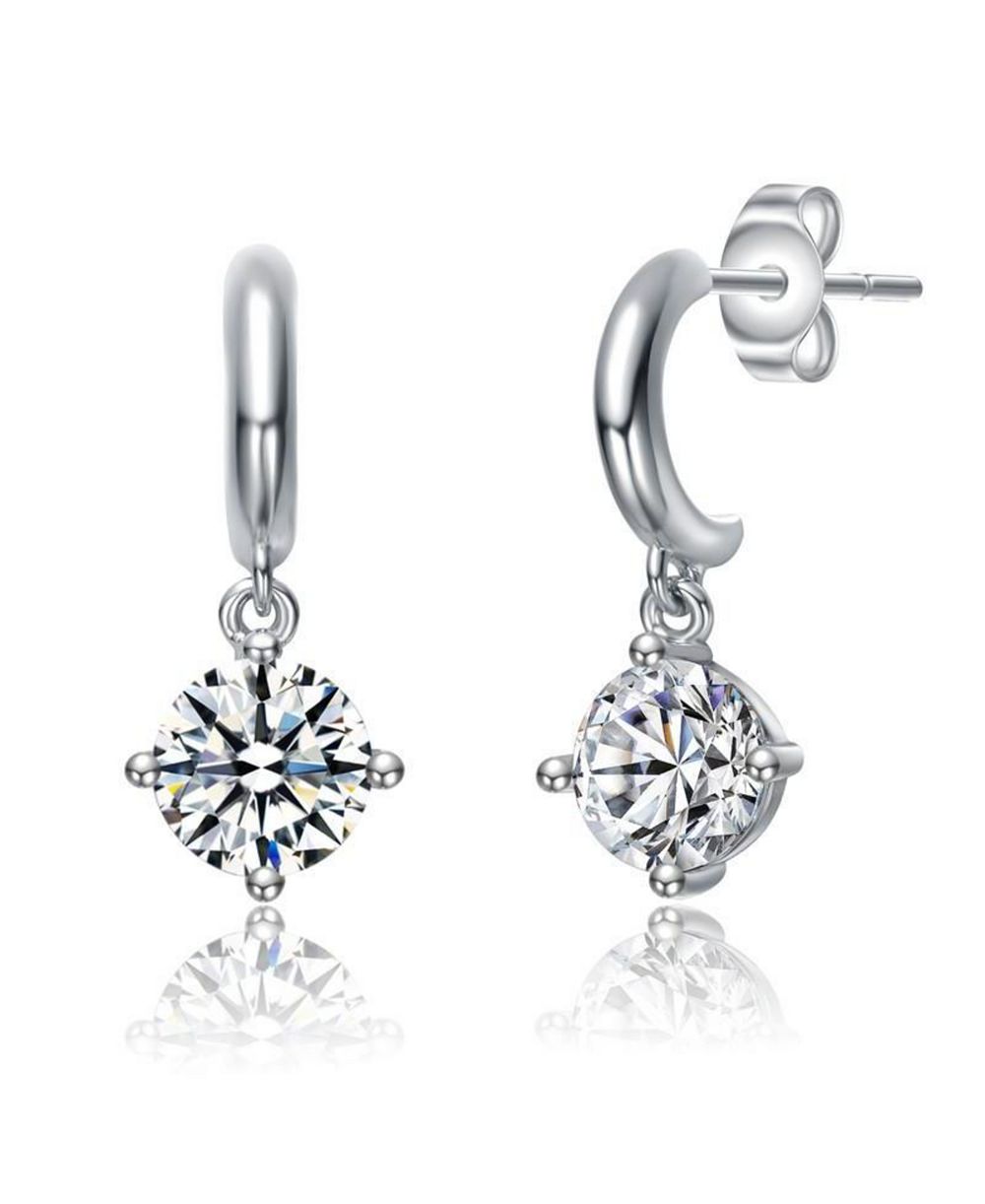 Серьги-подвески Rachel Glauber Dainty Gold Plated Cubic Zirconia
