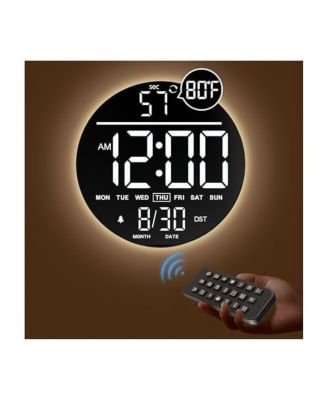 Цифровые настенные часы JALL 10 Inch (белые) с RGB, таймером и ночным светом