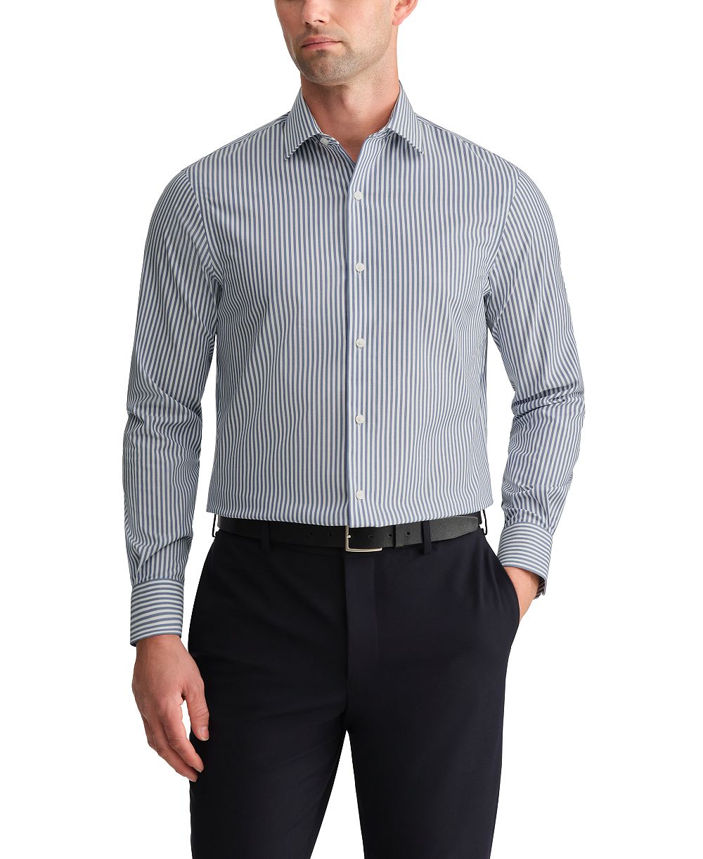 Tommy Hilfiger Men's Regular-Fit Stripe Dress Shirt