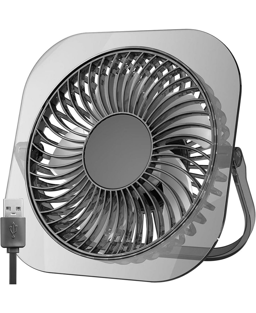 COWSAR Portable USB Desk Fan with 3 Speeds and Night Light