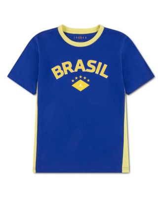 Jordan футболка джерси для мальчиков и девочек Royal Brazil National Team