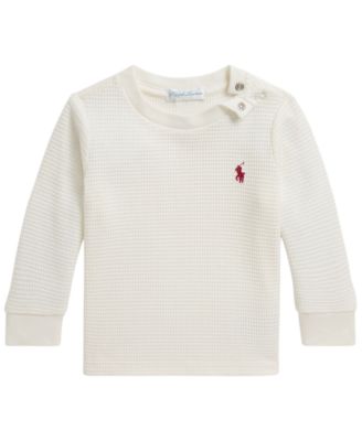 Polo Ralph Lauren детская хлопковая футболка с длинным рукавом в рубчик для мальчиков