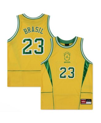 Детская баскетбольная джерси Jordan mesh yellow brazil national team