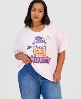 футболка Grayson Threads, The Label Trendy Plus Size Hello Kitty Halloween Graphic