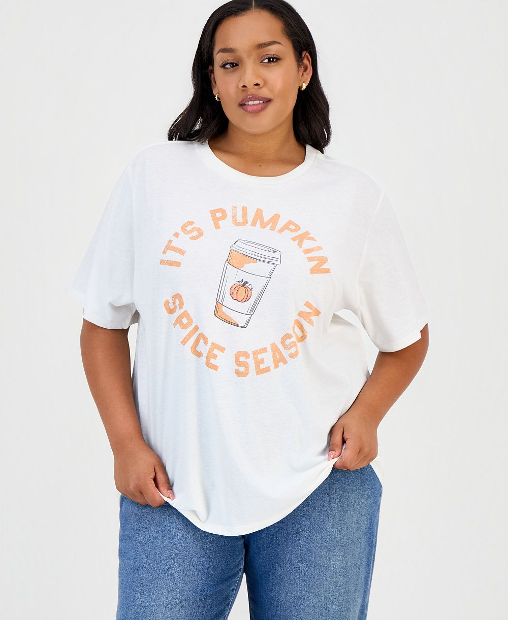 Футболка Grayson Threads, The Label Trendy Plus Size Pumpkin Spice Graphic