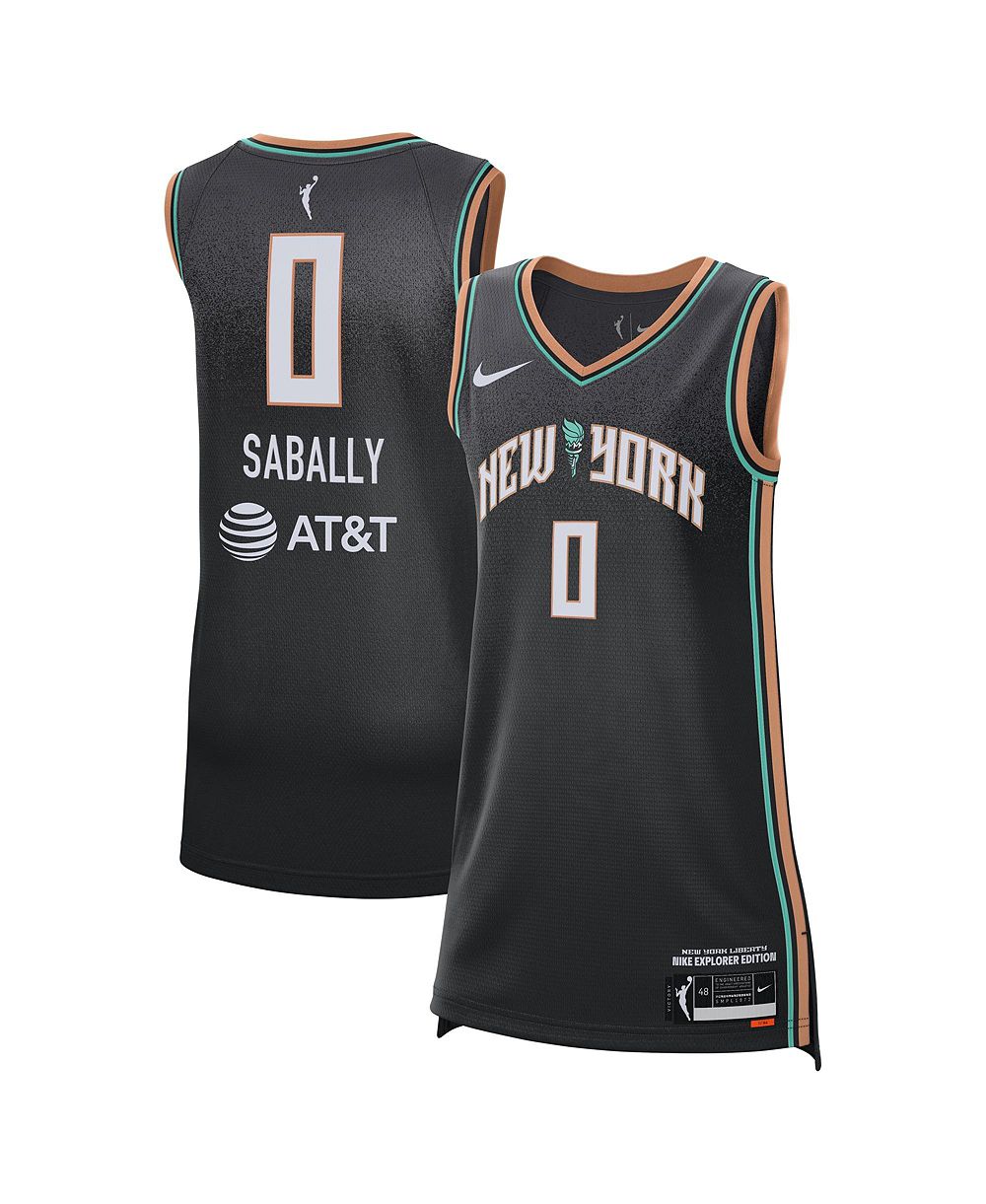 Мужская и женская джерси Nike Satou Sabally Black New York Liberty Explorer Edition Victory