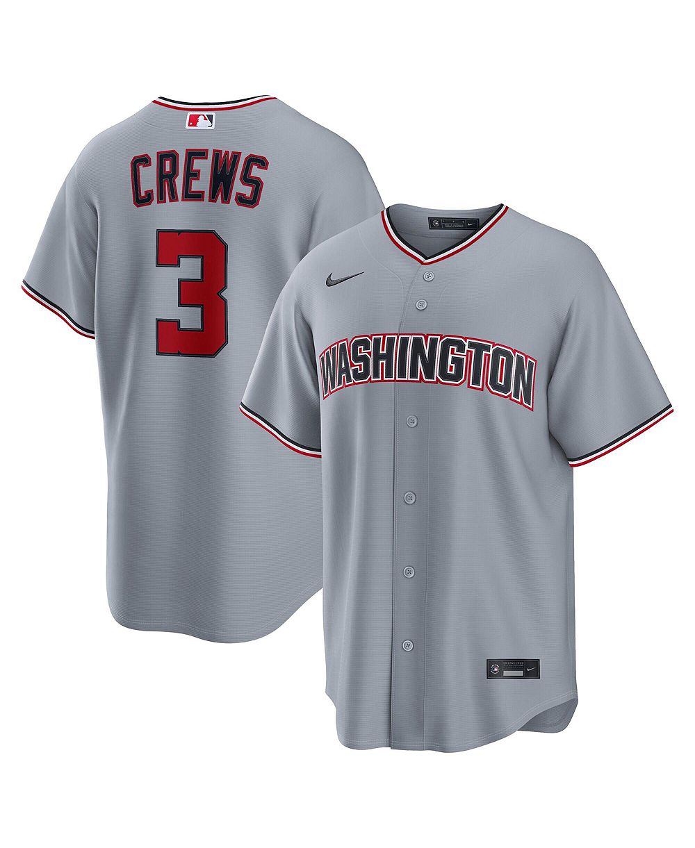 Nike мужская джерси Washington Nationals Dylan Crews Gray