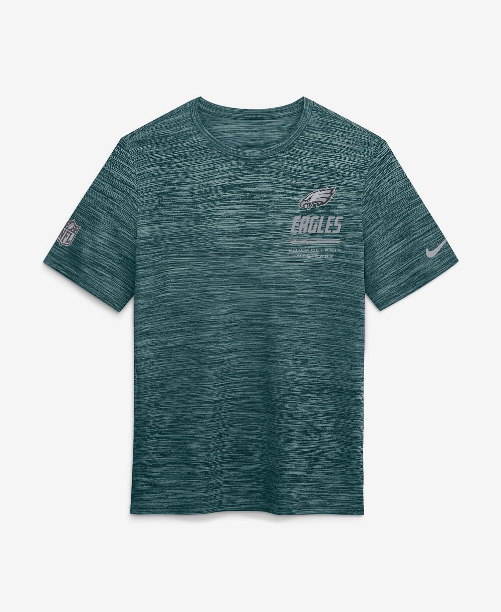 Футболка Nike Men's Midnight Green Philadelphia Eagles Big & Tall Sideline Velocity Dri-FIT