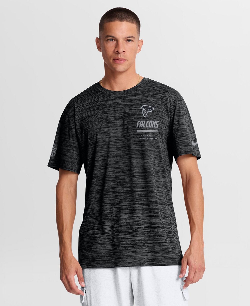 Мужская футболка Nike Atlanta Falcons Sideline Double Covered Dri-FIT Velocity черная