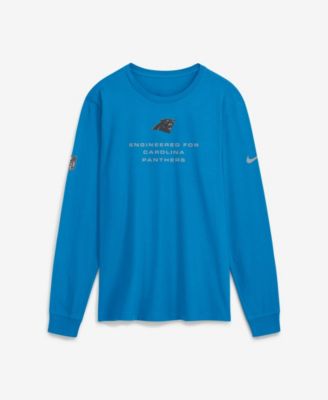 Мужская футболка Nike Blue Carolina Panthers Sideline Bold Arch Star Dri-FIT Long Sleeve